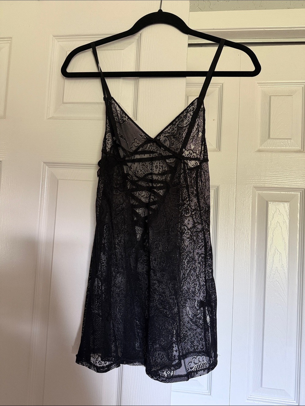 Victoria's Secret Black Lace Chemise Slip